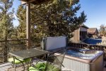 Relax in the hot tub after a day of horse back riding or hiking 